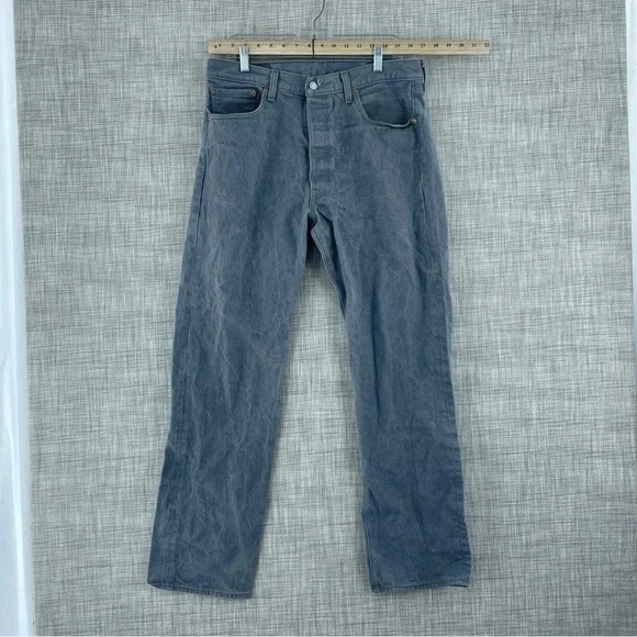 Levi's 501 Jeans Mens Size 36x34 gray button fly 0989 - Picture 1 of 12